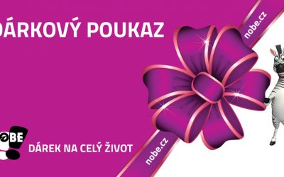 Grafika dárkového poukazu autoškoly NOBE.