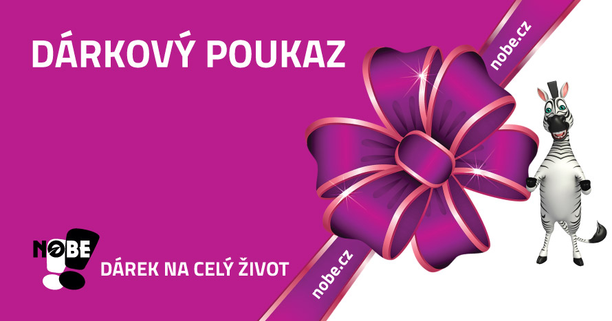 Grafika dárkového poukazu autoškoly NOBE.