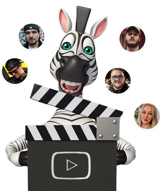 Maskot zebra s filmovou klapkou – slavní studenti NOBE.