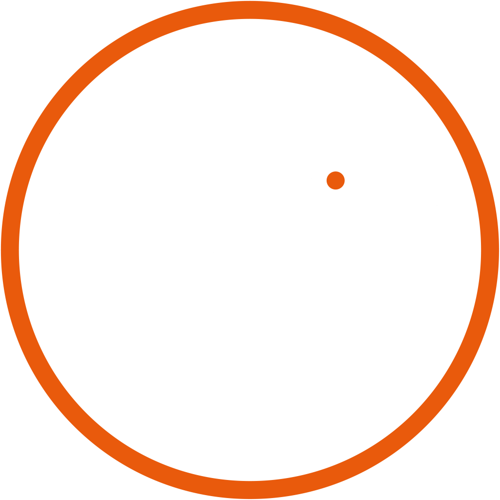 Stylizovaný emblém bílého lva v oranžovém kruhu.
