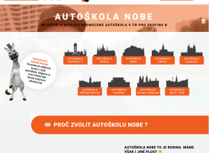 nový web autoškoly NOBE